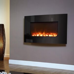 Electriflame Curved Black Glass